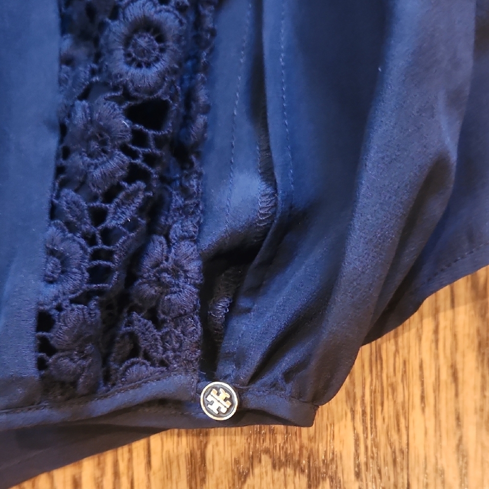 Tory Burch Navy Lace Women's Blouse - Picture 4 of 6
